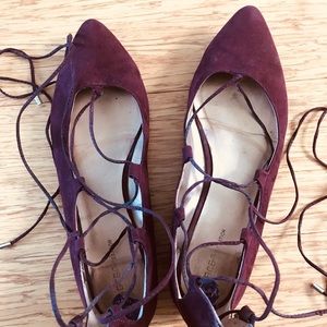 FREE with purchase - Maroon Suede flats